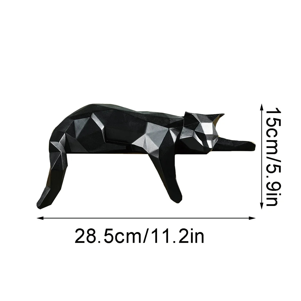 The Geometric Lounging Cat