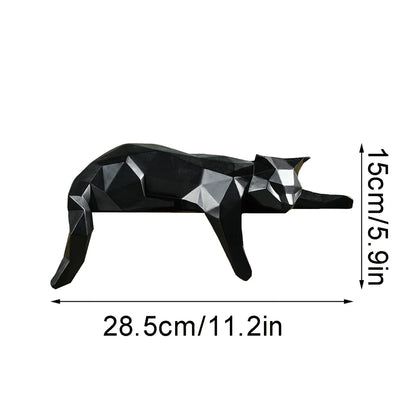 The Geometric Lounging Cat