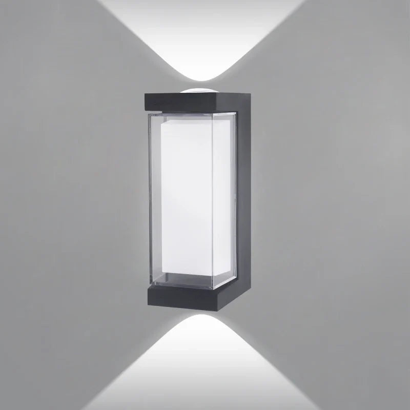 Waterproof LED Wall Light Up and Down - Indoor and Outdoor Sconce for Courtyard, Hallway, Patio, Symmetrical Beam Lighting