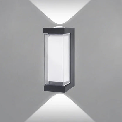 Waterproof LED Wall Light Up and Down - Indoor and Outdoor Sconce for Courtyard, Hallway, Patio, Symmetrical Beam Lighting