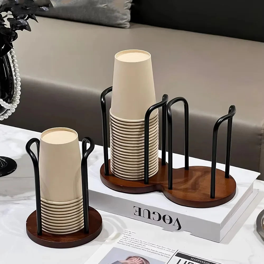 High-Capacity Disposable Cup Holder & Organizer Rack