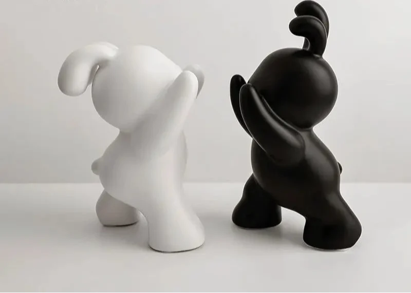 Minimalist Bunny Bookends