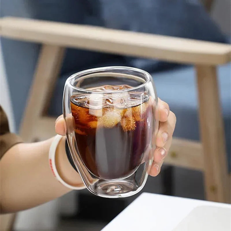 Double Wall Insulated Glass Cup