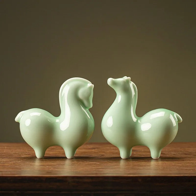 Chinese Tang Dynasty Style Ceramic Horse Figurine