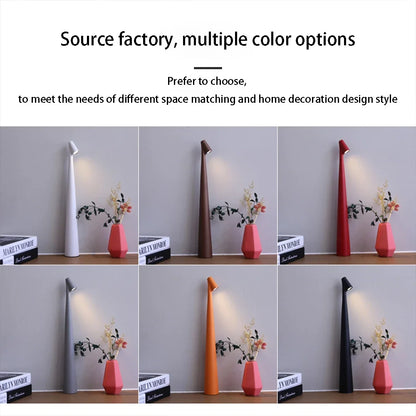 Rechargeable LED Table Lamp - USB Charging Touch Dimmable Minimalist Lamp for Bedside, Desk, Living Room Accent Lighting