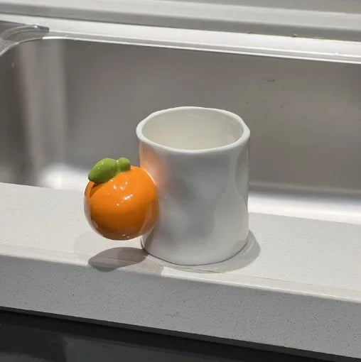 Creative Fruit Handle Ceramic Mug