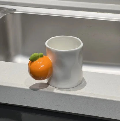 Creative Fruit Handle Ceramic Mug