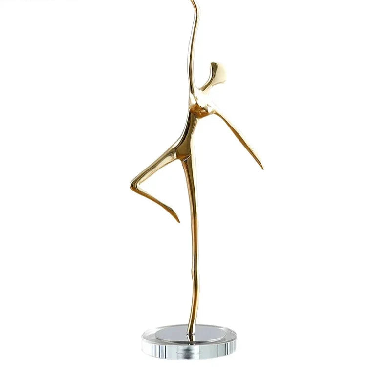 Copper Ballet Girl Figurines