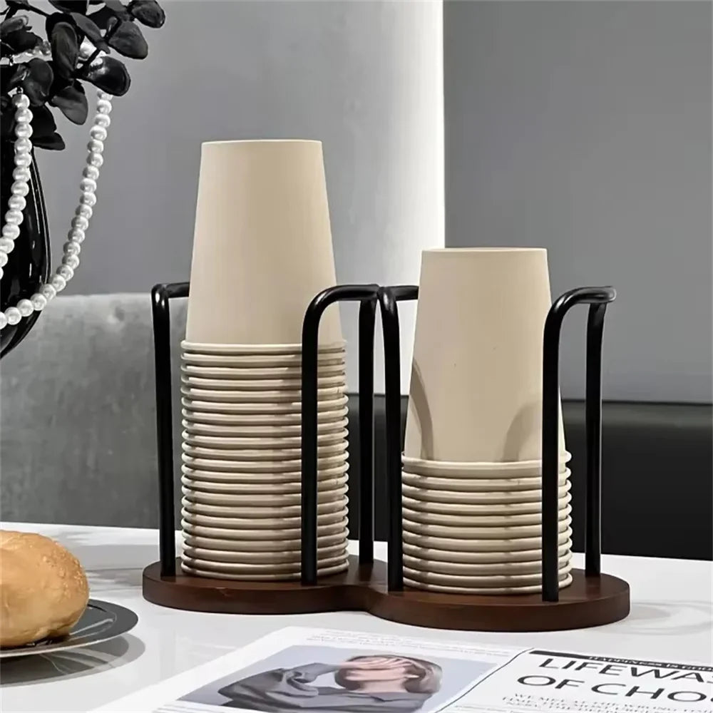 High-Capacity Disposable Cup Holder & Organizer Rack