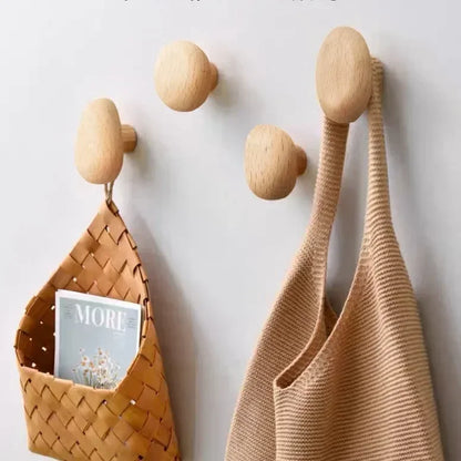 Solid Wood Wall Hooks & Cabinet Handles