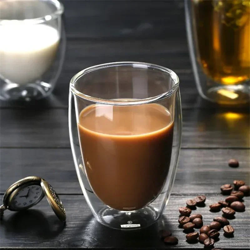 Double Wall Insulated Glass Cup