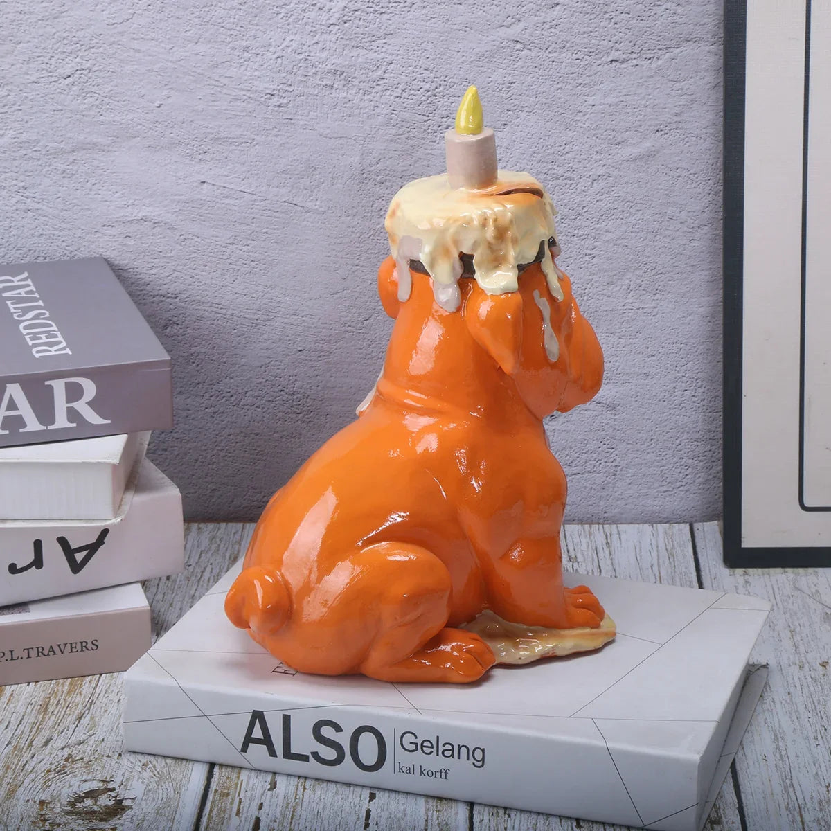 Balloon Dog Resin Sculpture with Ice Cream Cone & Birthday Cake