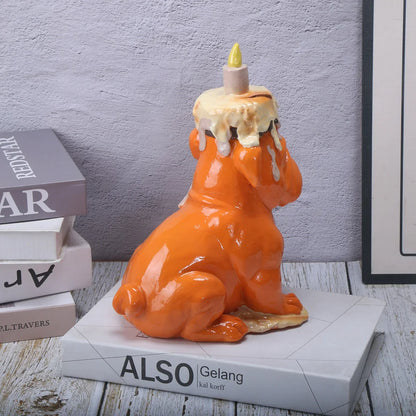 Balloon Dog Resin Sculpture with Ice Cream Cone & Birthday Cake
