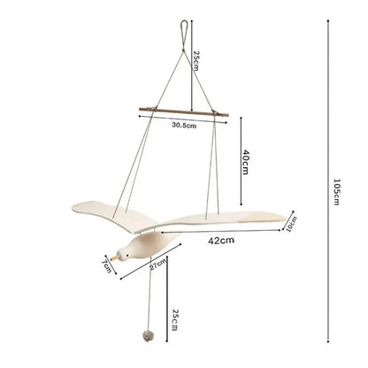 Handcrafted Wooden Flying Bird Mobile