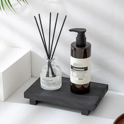 Rustic Wooden Pedestal Stand for Bathroom & Kitchen