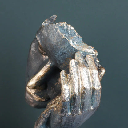 Vintage Resin Face Sculpture