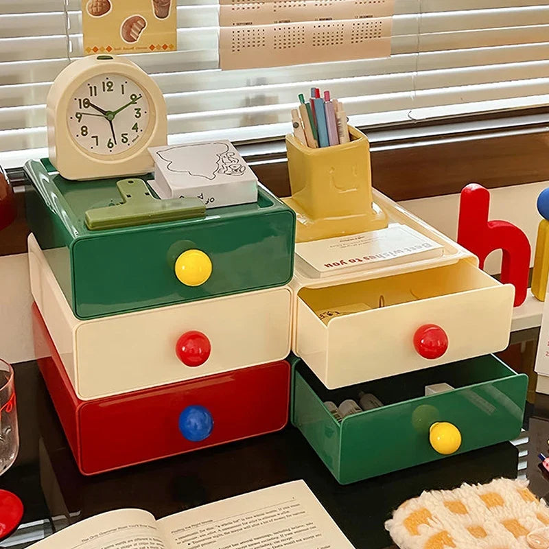 Stackable Dopamine Desktop Drawer Storage Box