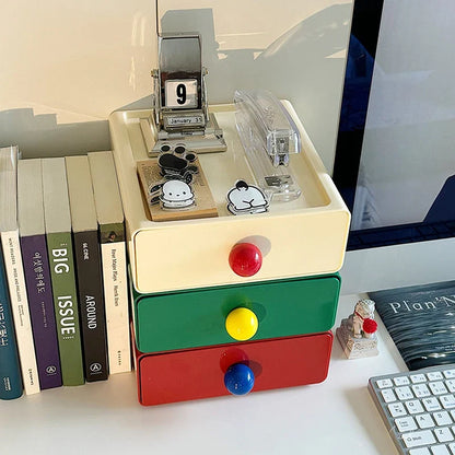 Stackable Dopamine Desktop Drawer Storage Box