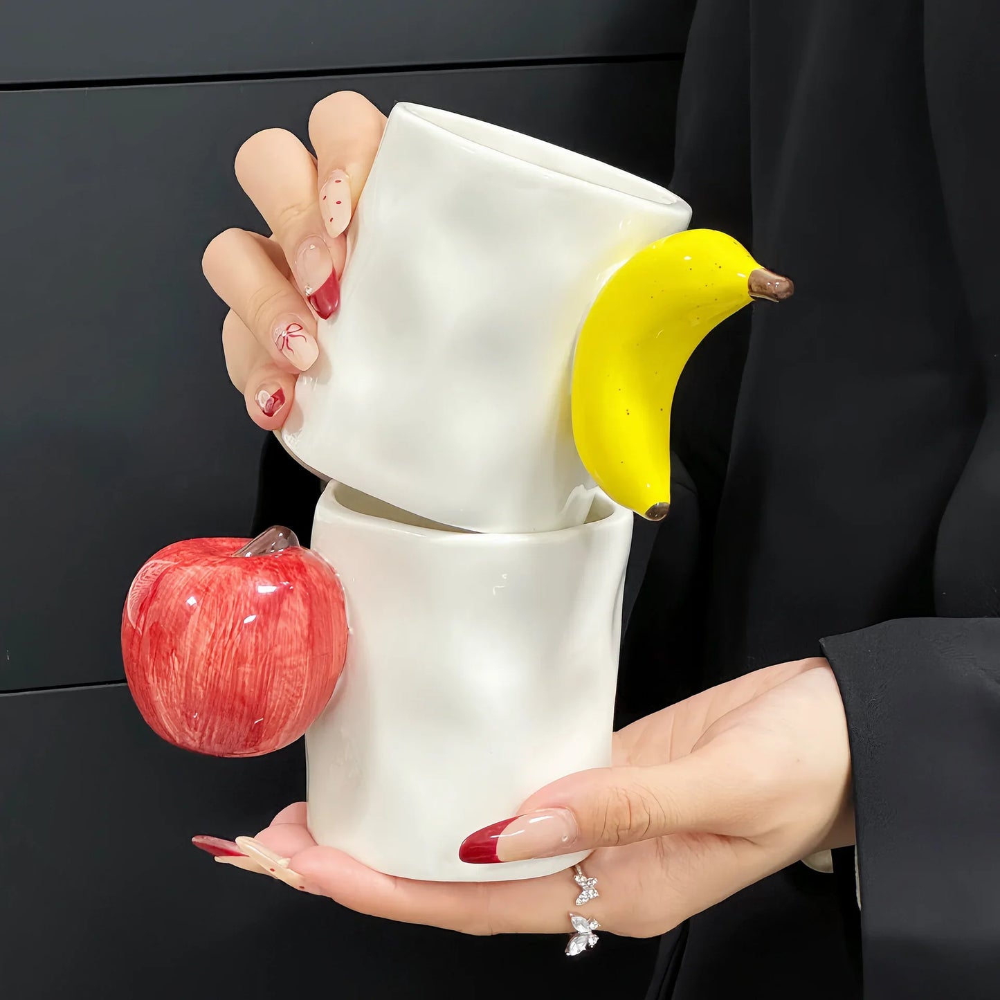Creative Fruit Handle Ceramic Mug