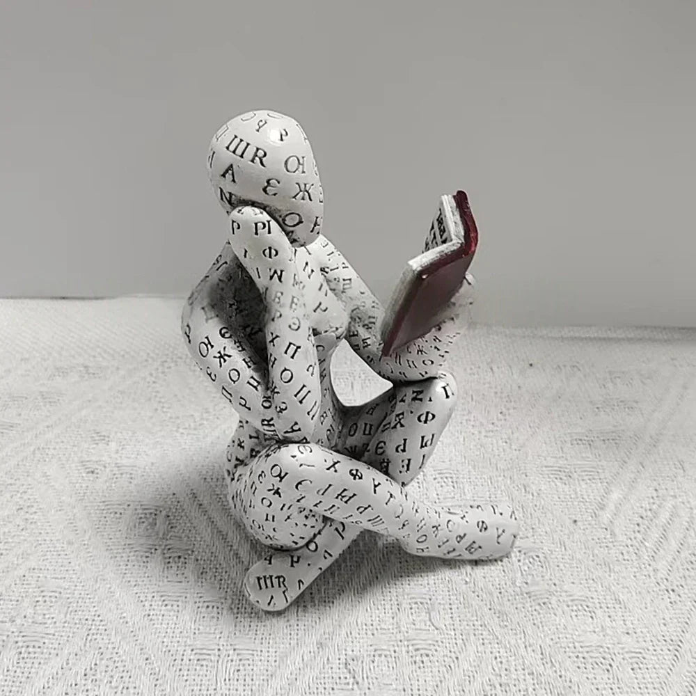 Pulp Reading Woman Abstract Art Statue