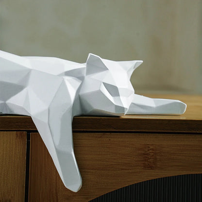 The Geometric Lounging Cat