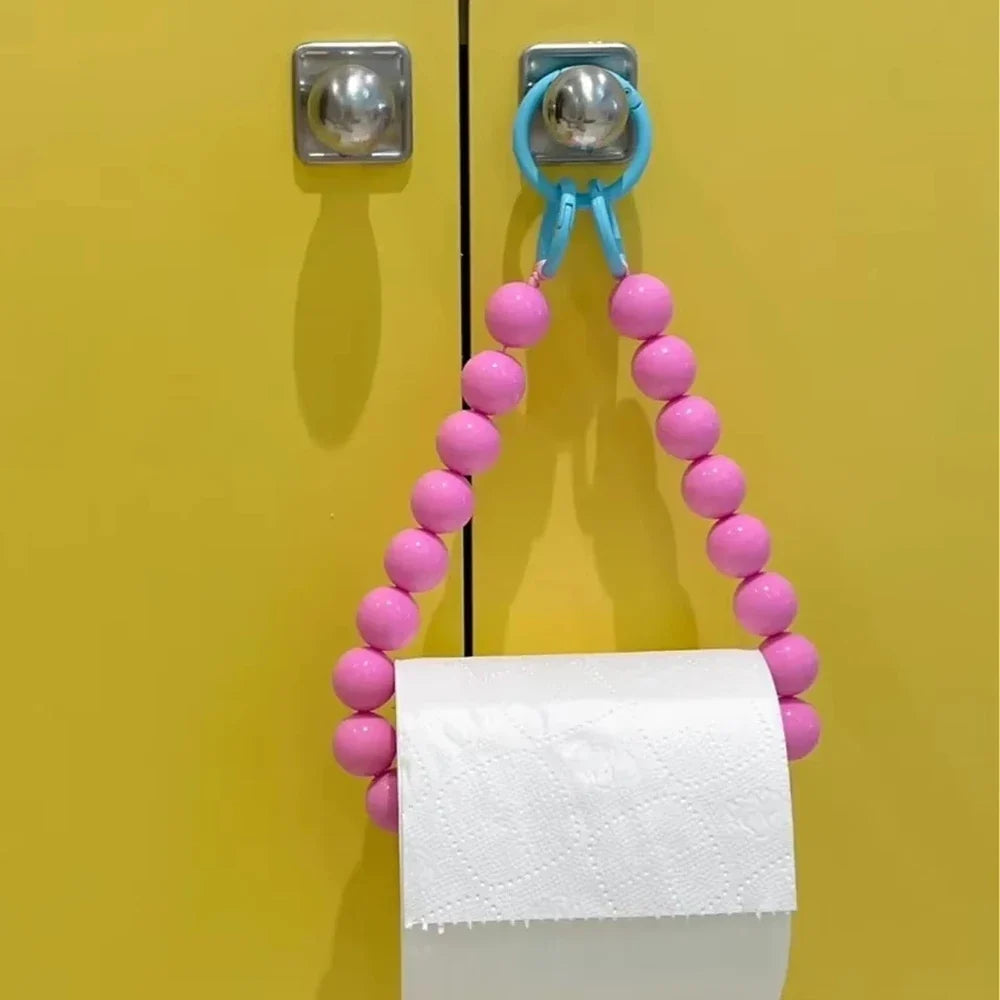 Beaded Hanging Toilet Paper & Tissue Holder | Decorative Multifunctional Home Accessory
