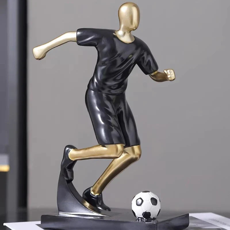 Creative Football & Basketball Player Resin Statue Ornament for Home & Office Decor