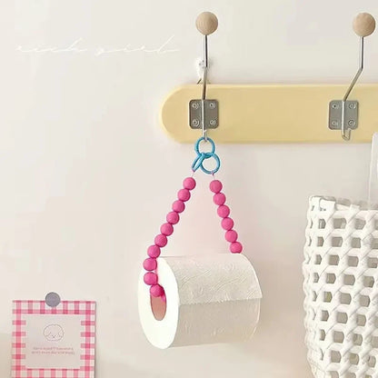 Beaded Hanging Toilet Paper & Tissue Holder | Decorative Multifunctional Home Accessory