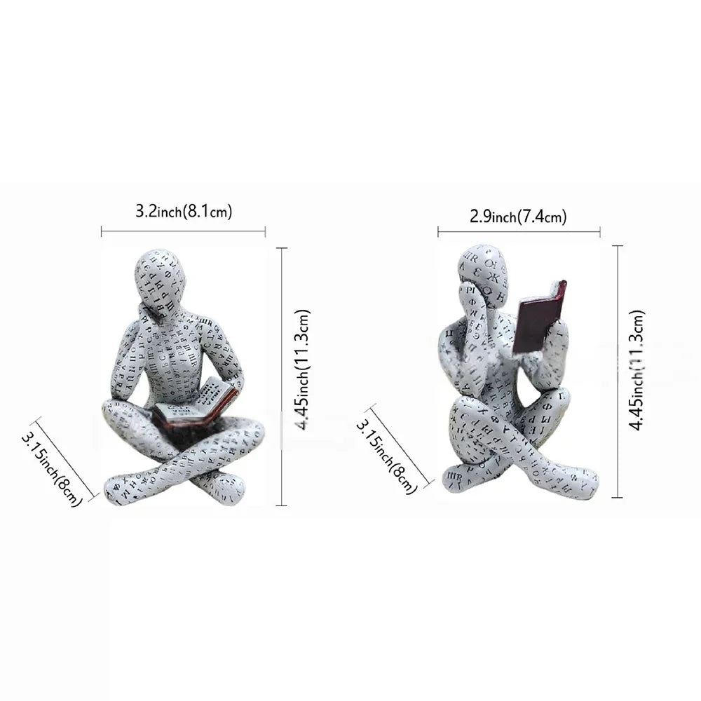 Pulp Reading Woman Abstract Art Statue