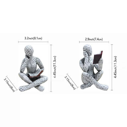 Pulp Reading Woman Abstract Art Statue