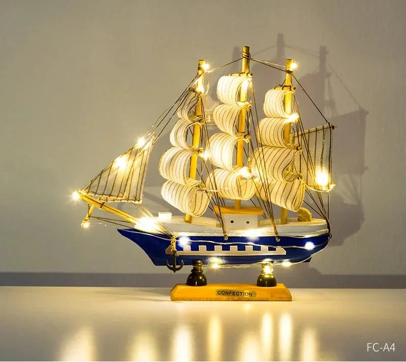 Creative & Luxury Metal Sailing Ship Model Figurines