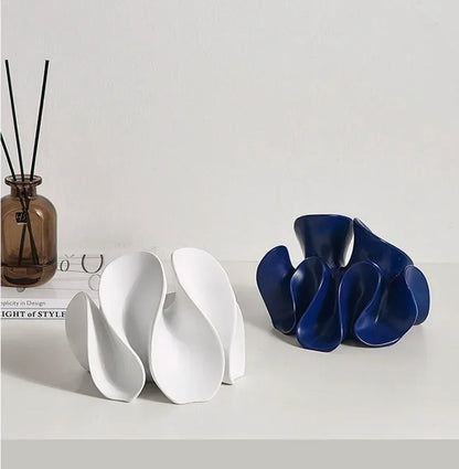 Modern Abstract Petal Sculpture