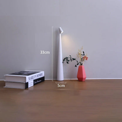 Rechargeable LED Table Lamp - USB Charging Touch Dimmable Minimalist Lamp for Bedside, Desk, Living Room Accent Lighting