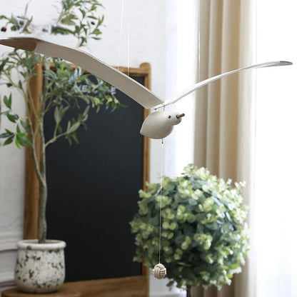 Handcrafted Wooden Flying Bird Mobile