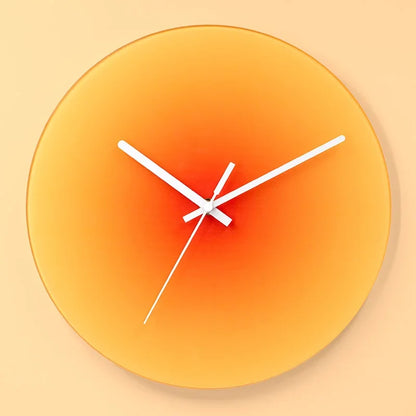 Sunset Gradient Glass Wall Clock