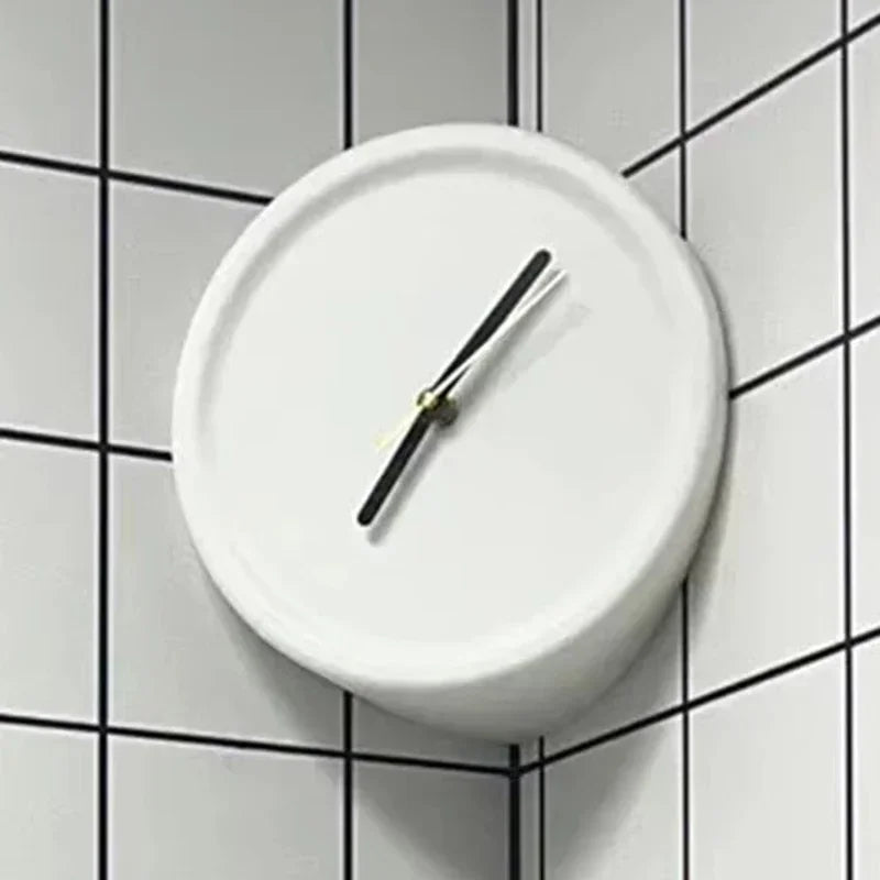 Minimalist Round Corner Wall Clock