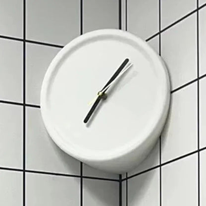 Minimalist Round Corner Wall Clock