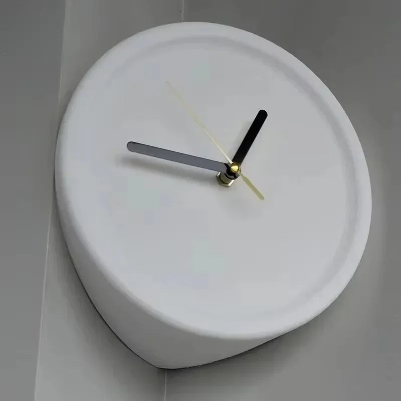 Minimalist Round Corner Wall Clock