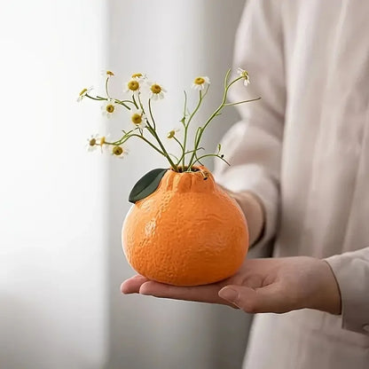 Fashionable Orange Design Ceramic Vase