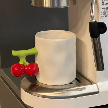 Creative Fruit Handle Ceramic Mug