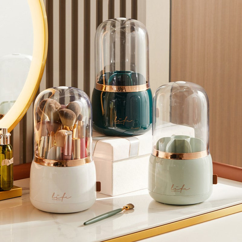 Rotating Makeup Brush Storage Organizer