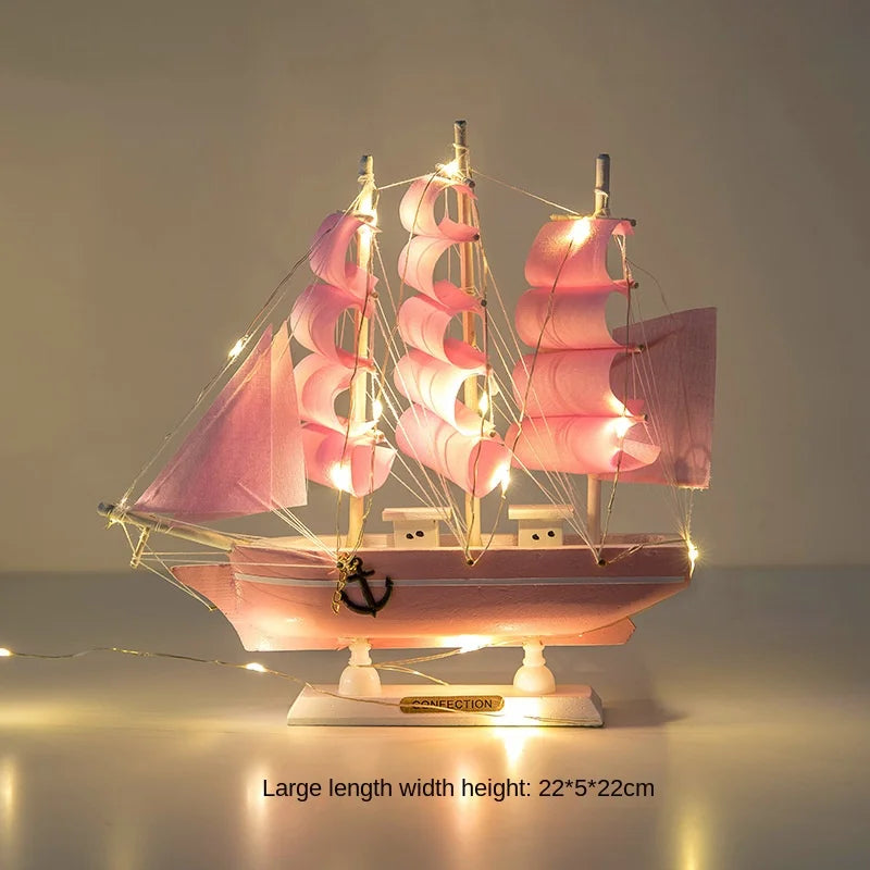 Wooden Sailing Boat Model