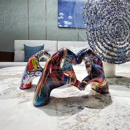 Colorful Love Gesture Sculpture