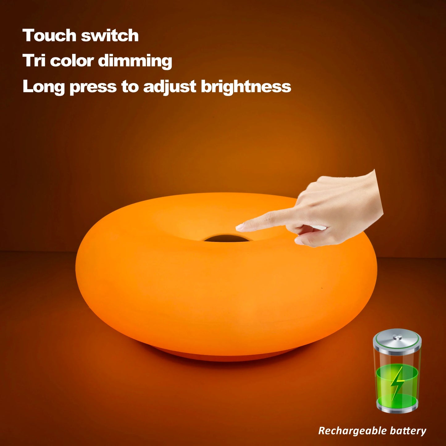 Modern Bauhaus Donut Touch & Remote Control Table Lamp
