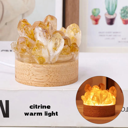Natural Amethyst Crystal Lamp