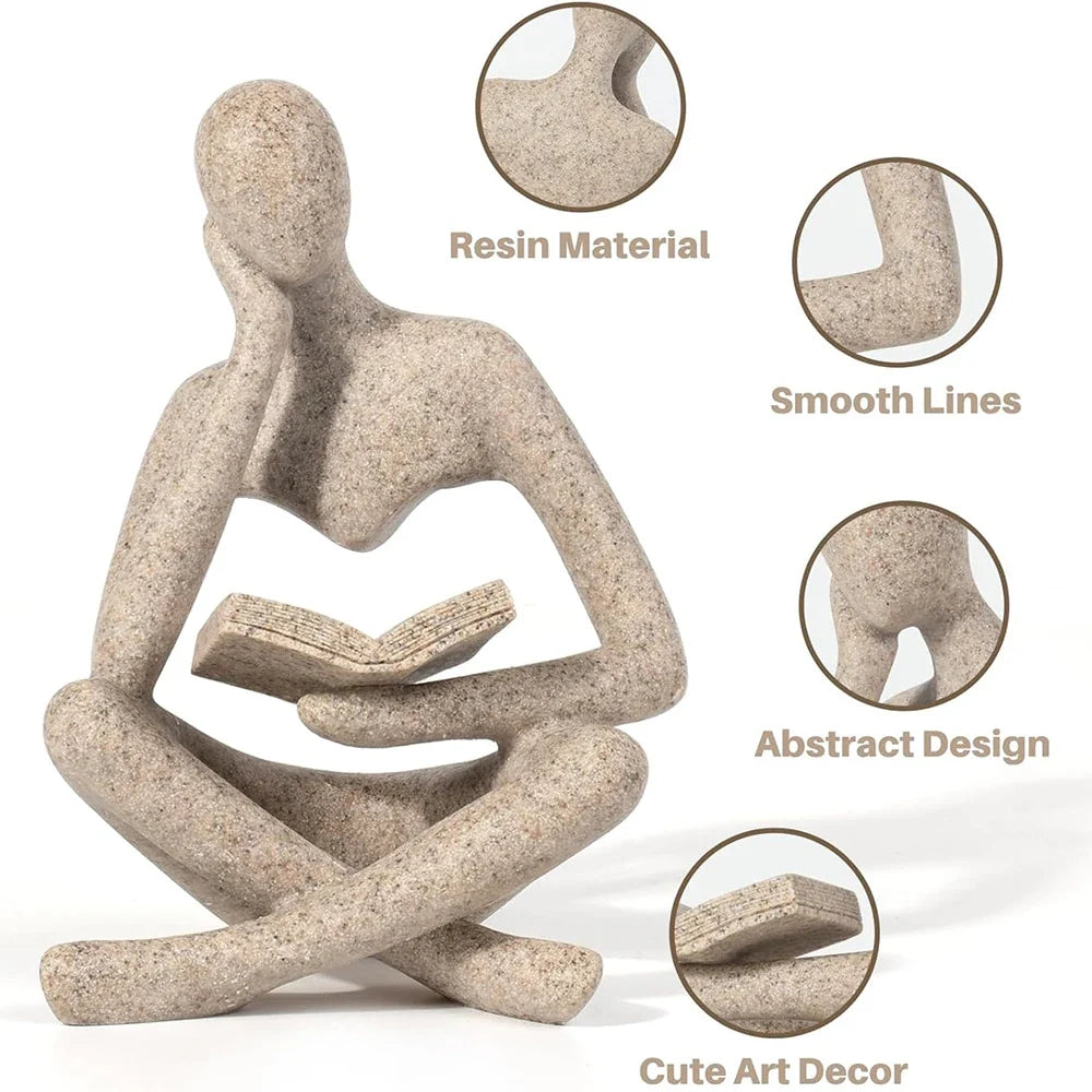 Abstract Thinker & Reader Sculpture Collection
