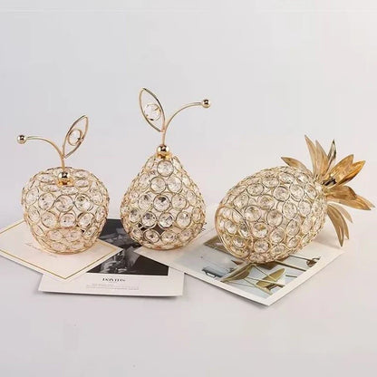 3D Crystal Crafts Pear Apple Ornament