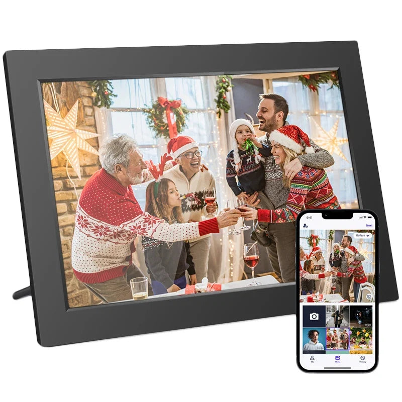 WiFi Digital Photo Frame 25.6 cm - IPS HD Touch Screen with 32GB Storage and App Photo Sharing for Family Gifts, Video