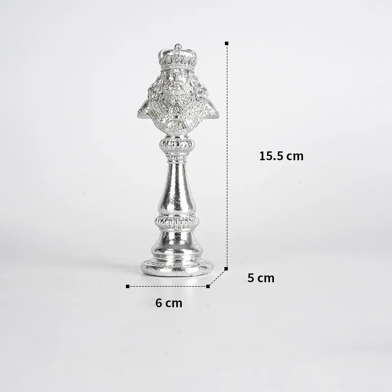 Elegant Resin Chess Piece Sculptures