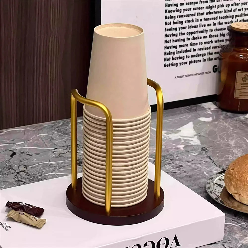 High-Capacity Disposable Cup Holder & Organizer Rack
